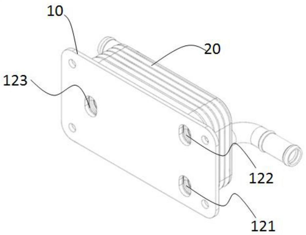 Flow-variable heat exchanger and power assembly