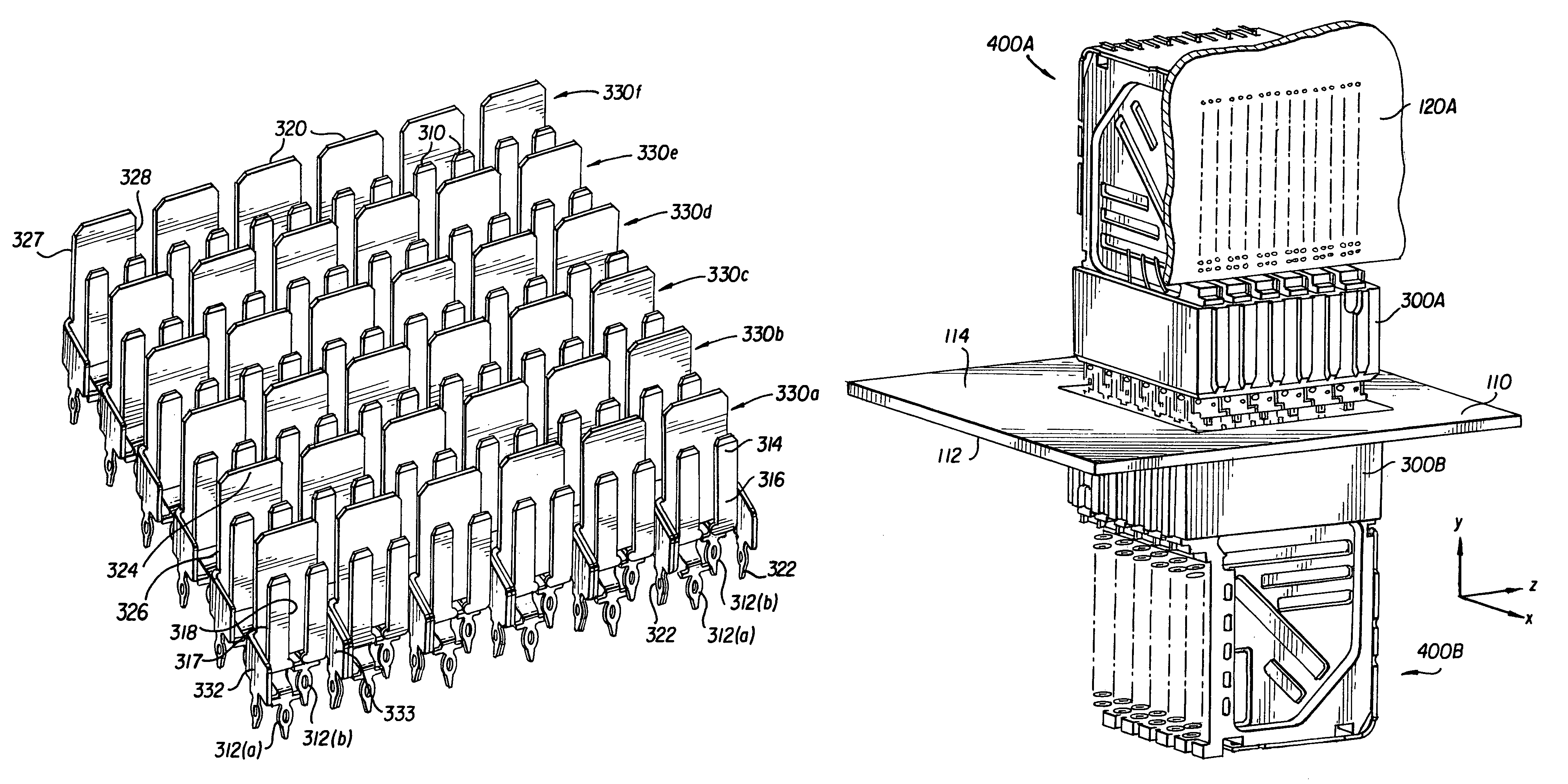 Differential electrical connector assembly