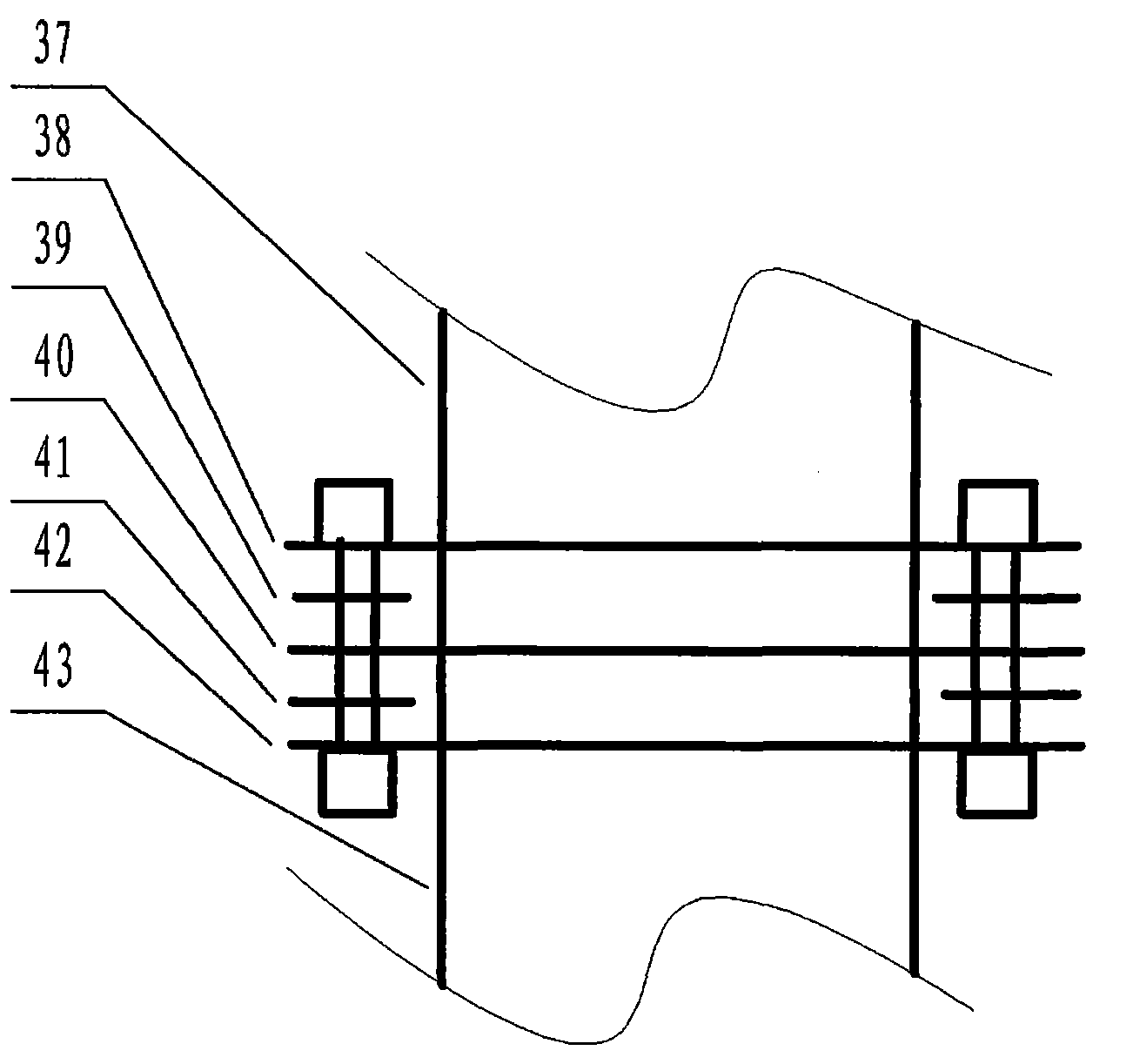 Large-handling-capacity photocatalytic wastewater degradation reactor for preventing water inrush of placement cavity of light source