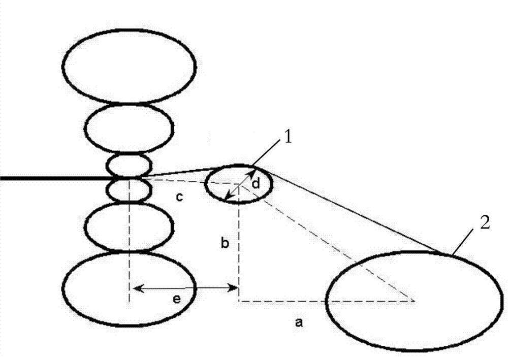 Online calculating method for wrap angle of cold-rolled strip steel plate shape roll