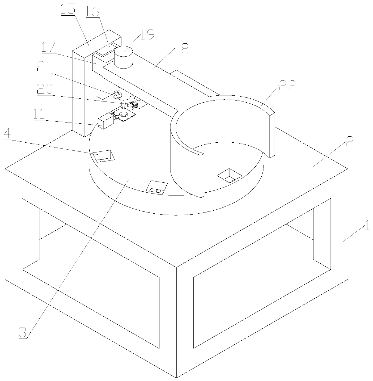 A nut drilling machine