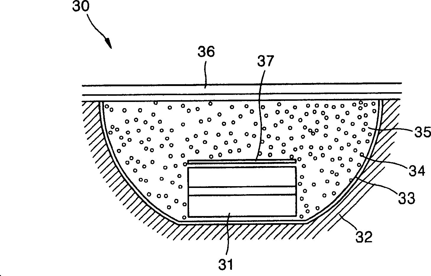 Light emitting device having fluorescent multilayer