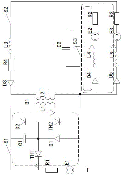 Inductance energy storage pulse power source utilizing superconductive pulse transformer