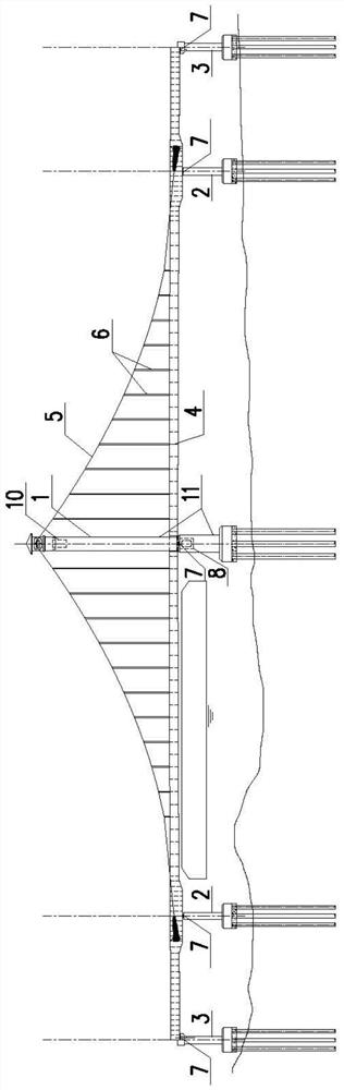 Supporting structure for reconstructing self-anchored suspension bridge and bridge reconstruction method