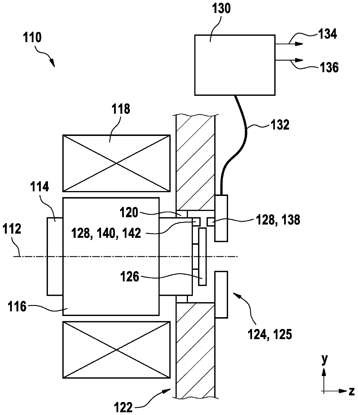 Sensor system for determining temperature and rotational characteristics of rotating element