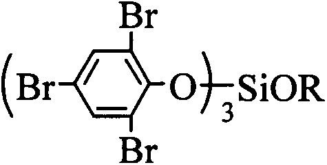 Flame retardant tri-(tribromophenoxy) halogen propoxy silane compound and preparation method thereof