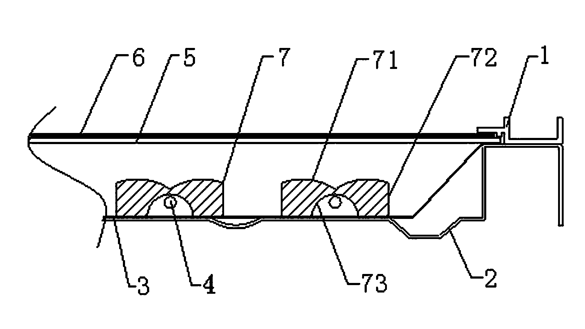 Backlight source module with light diffusion component