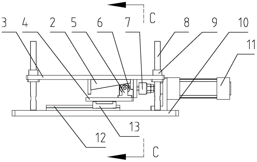 Automatic lifting device for gluing and potting