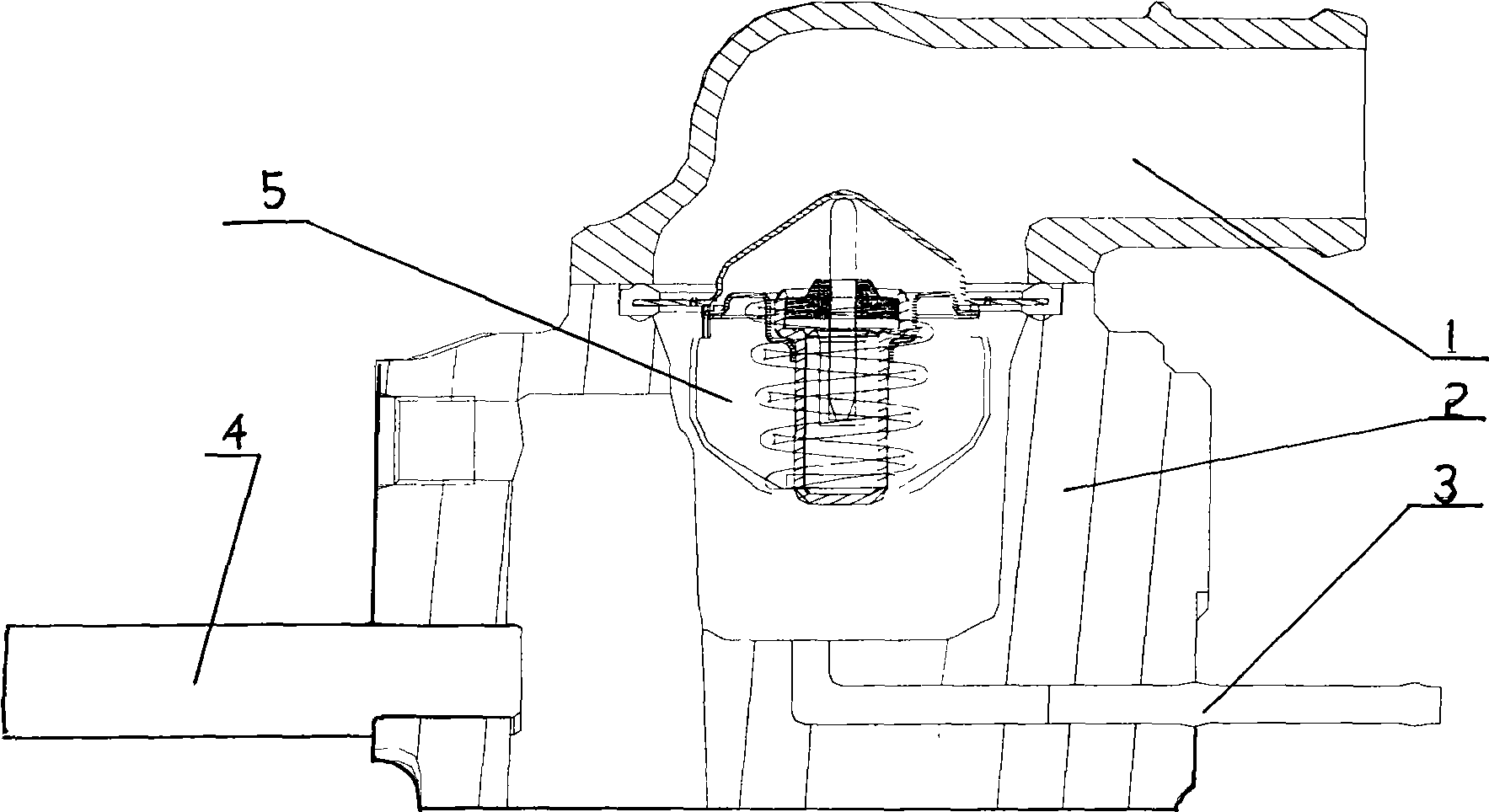 Water temperature controlling mechanism of engine cooling circulating system