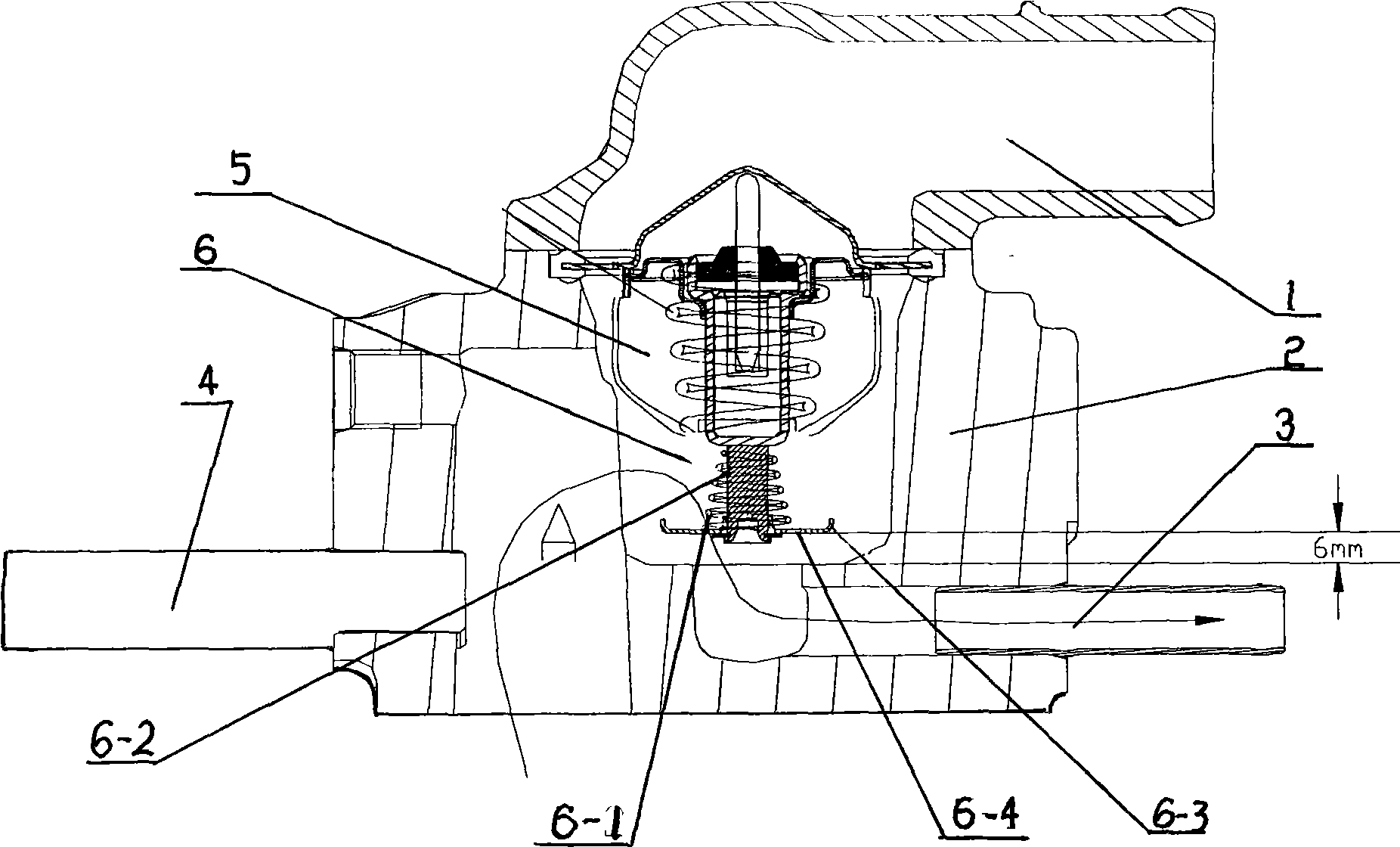 Water temperature controlling mechanism of engine cooling circulating system