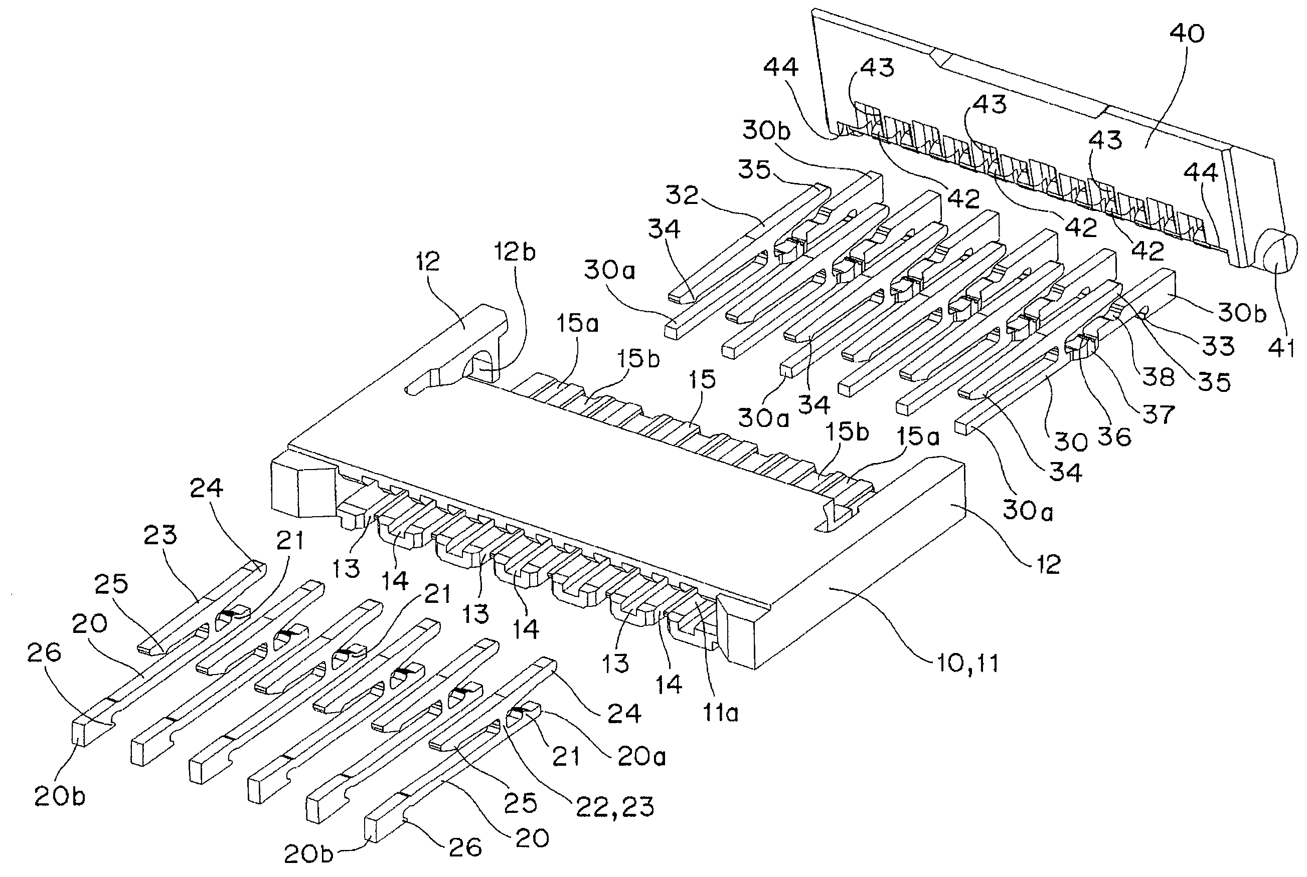 Connector connection terminals