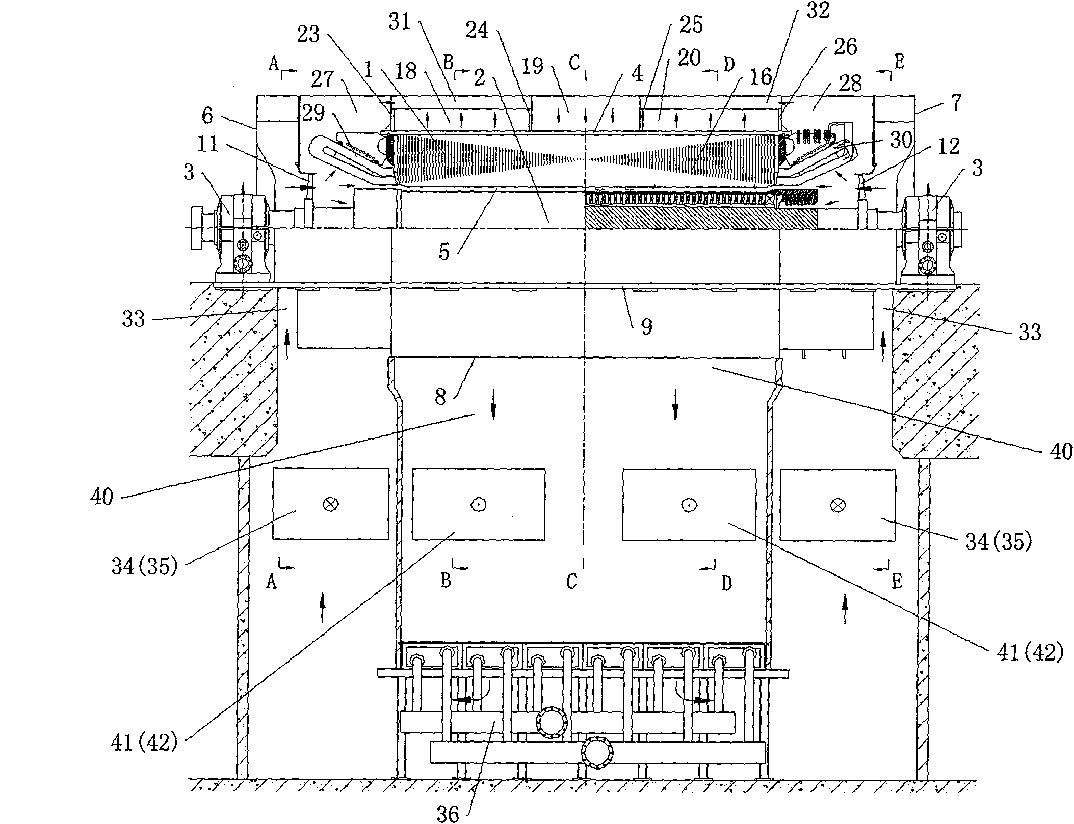 Air cooling 350MW turbine generator