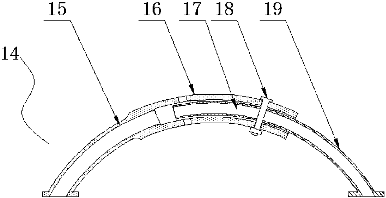 Concrete filled steel tube arc frame for supporting architecture corridor