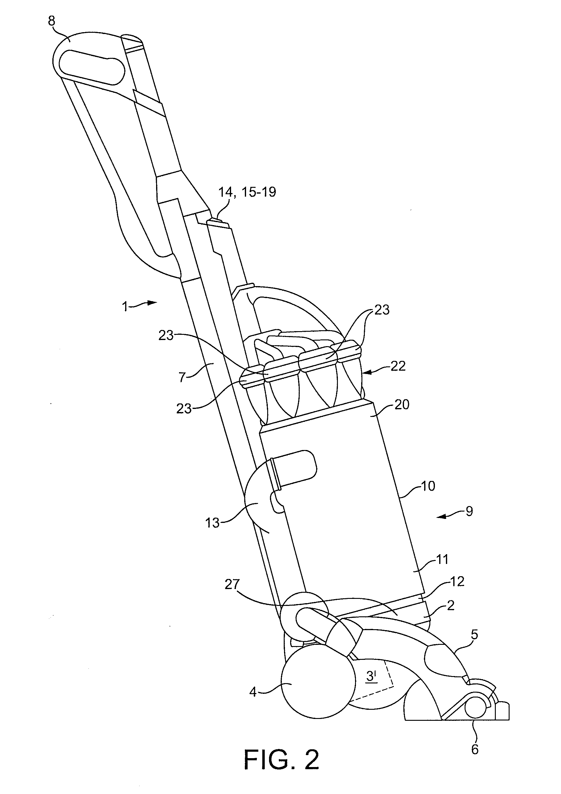 Surface treating head assembly