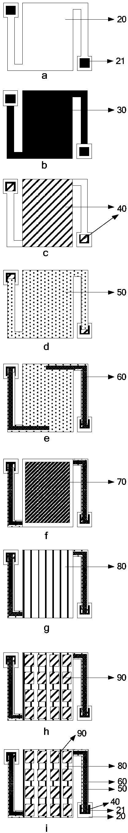 Metamaterial micro-bridge structure and preparation method thereof