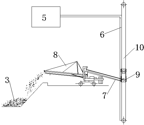 Dust removing method of surface mine dumping plough