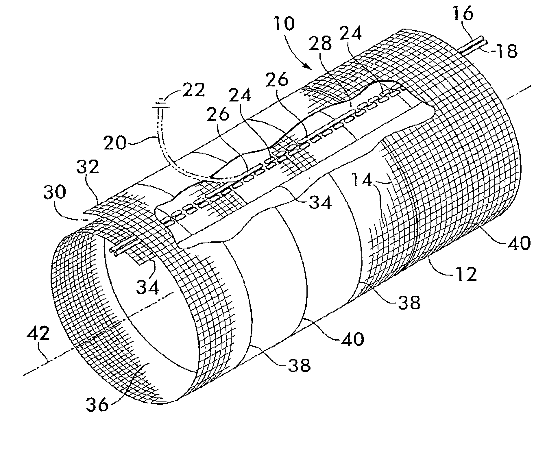 Extendible drain members for grounding RFI/EMI shielding