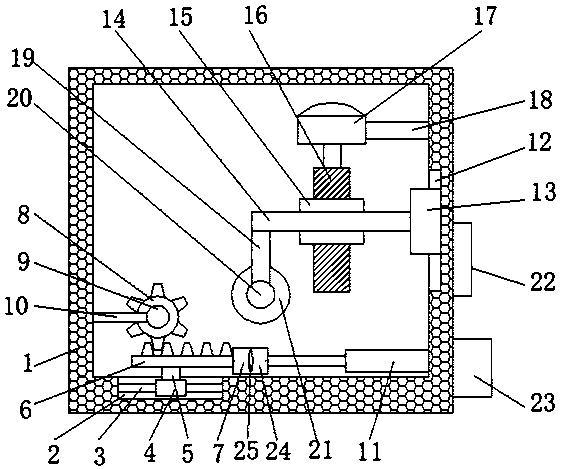 Cutting device capable of fixing hardware conveniently