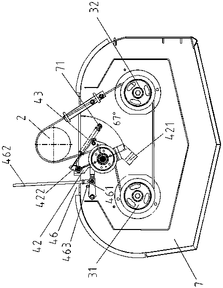 Follow-up lawn mower head drive