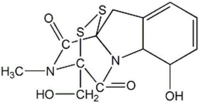 Sterilizing composition containing gliotoxin and pyrazol indanyl formamide