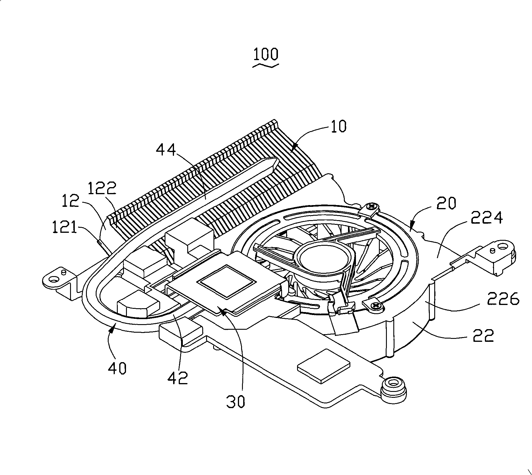 Heat radiating device