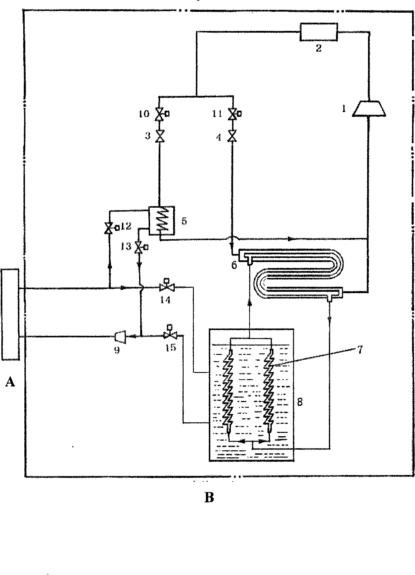 Self circulation type cold storage air conditioner system