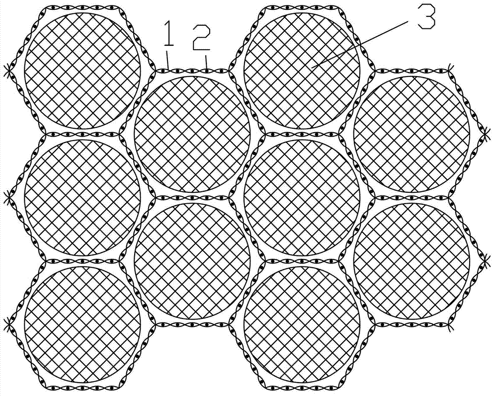 Three-dimensional woven fabric coated with multiple layers of emulsion strips