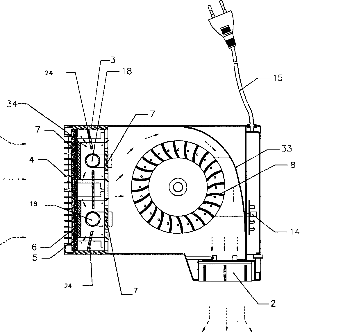 Optoelectronic air cleaning and sterilizing fan