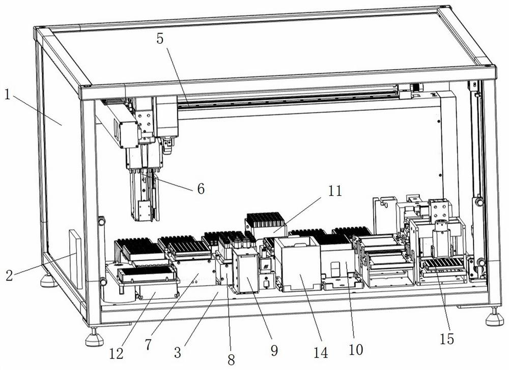 PCR detection virus pretreatment device and method