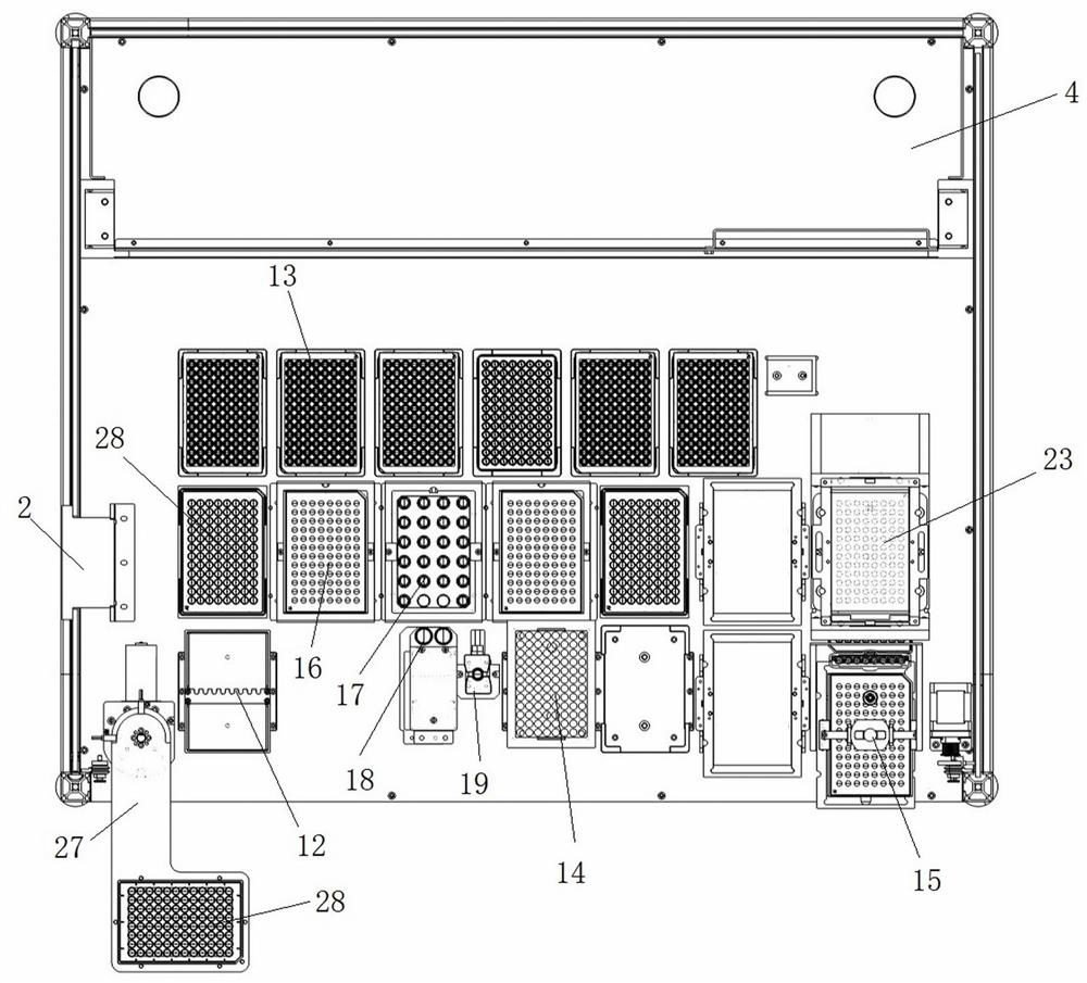 PCR detection virus pretreatment device and method