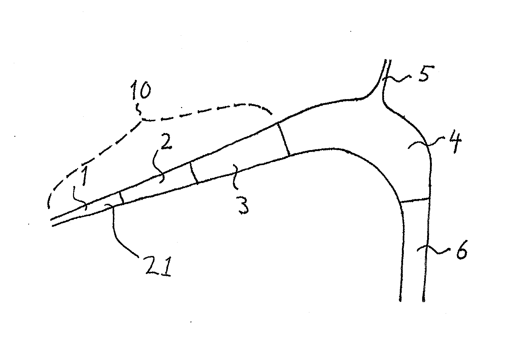 Bubble reducer for eliminating gas bubbles from a flow