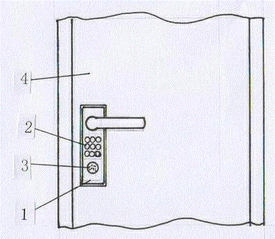 Password and fingerprint combined opening door lock