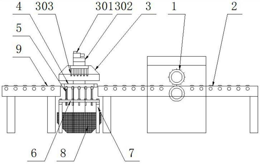 Punching assistance device for packaging carton machining and working method thereof