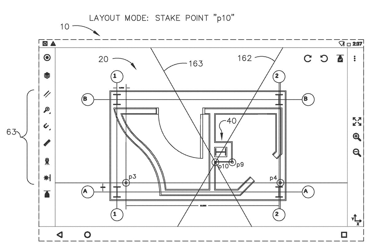 Automatic point layout and staking system