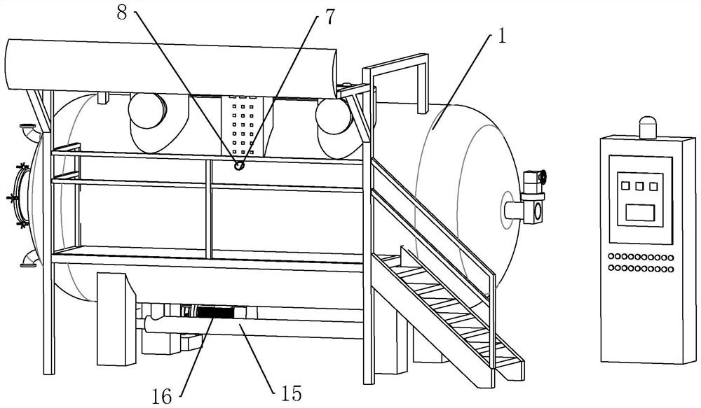 High-temperature high-pressure energy-saving dyeing machine uniform in cloth dyeing and coloring