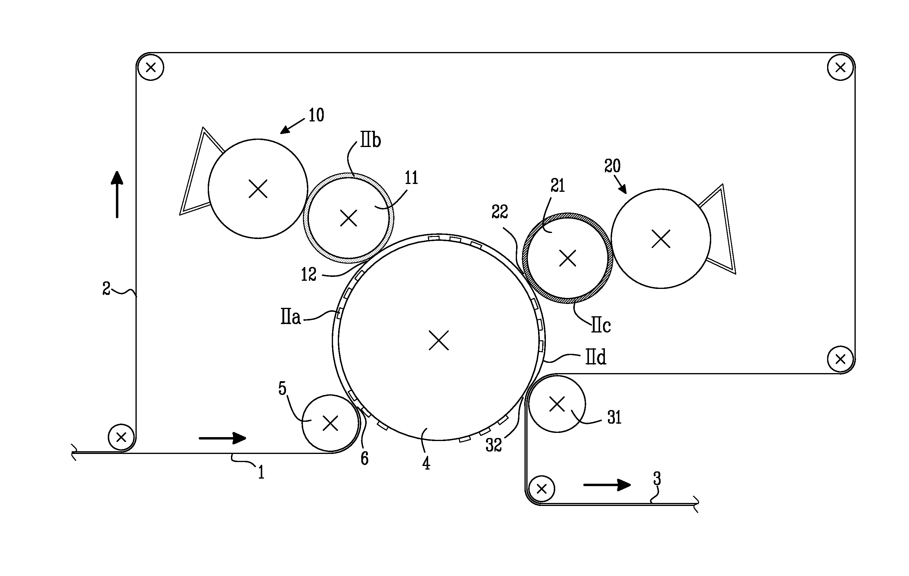 Method and device for producing a printed and embossed web