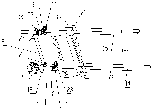 Snow shoveling device for pigsty roof