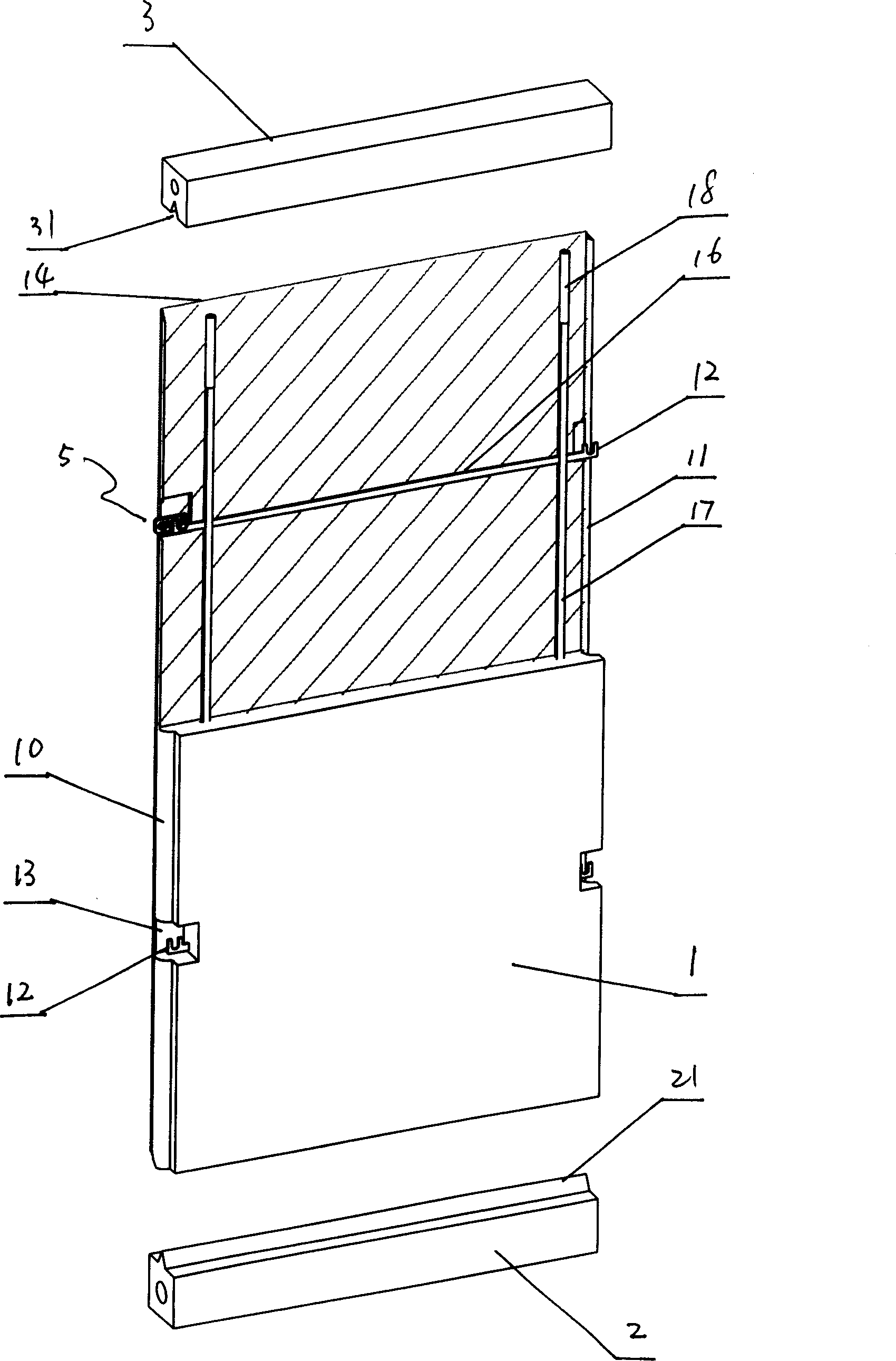 Assembled wall plate connected by metal connecting members