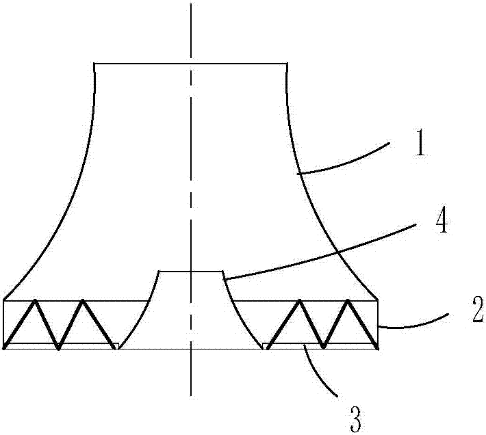 Natural ventilation wet type cooling tower ventilation device