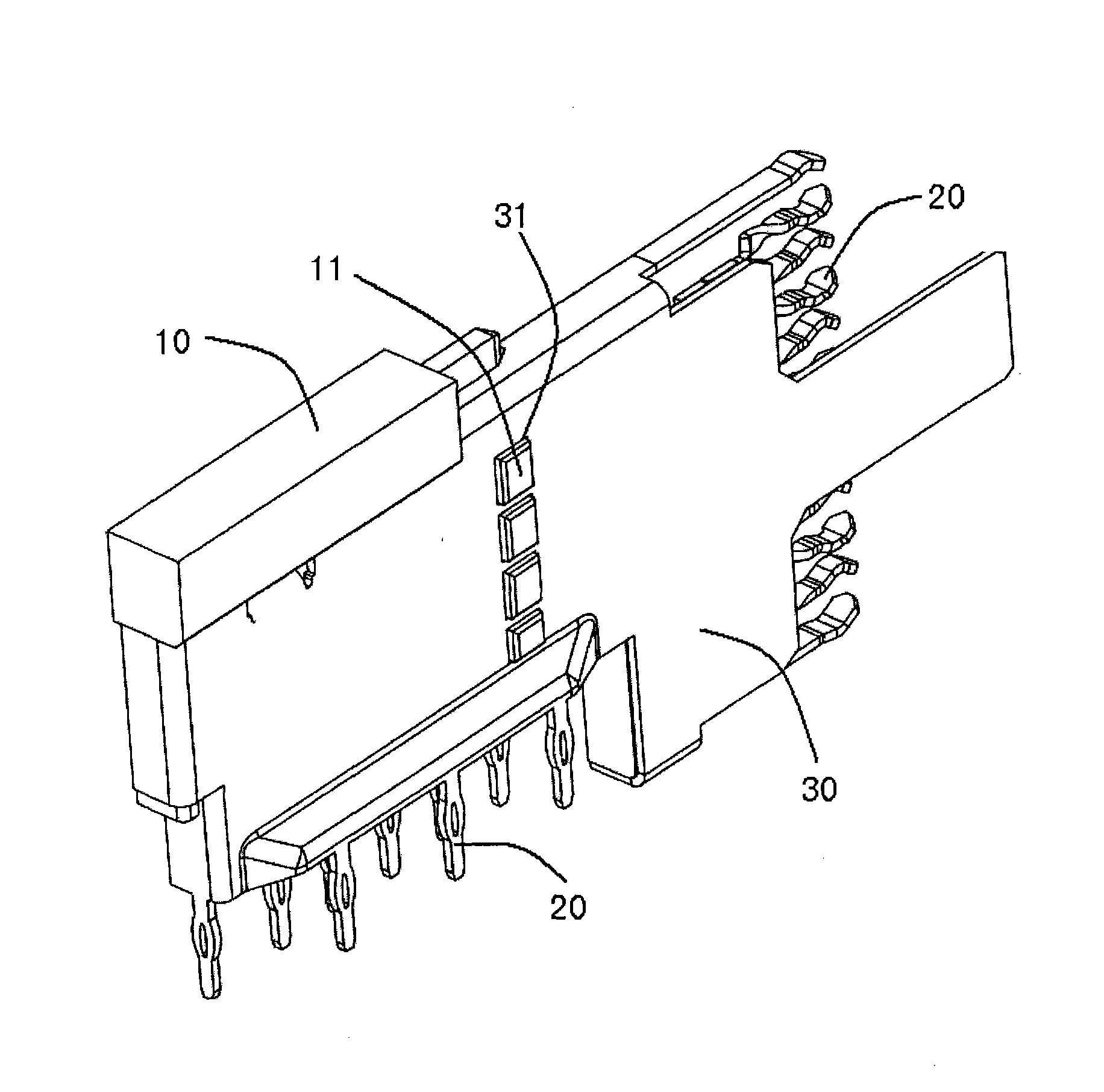 High-speed electronic connector