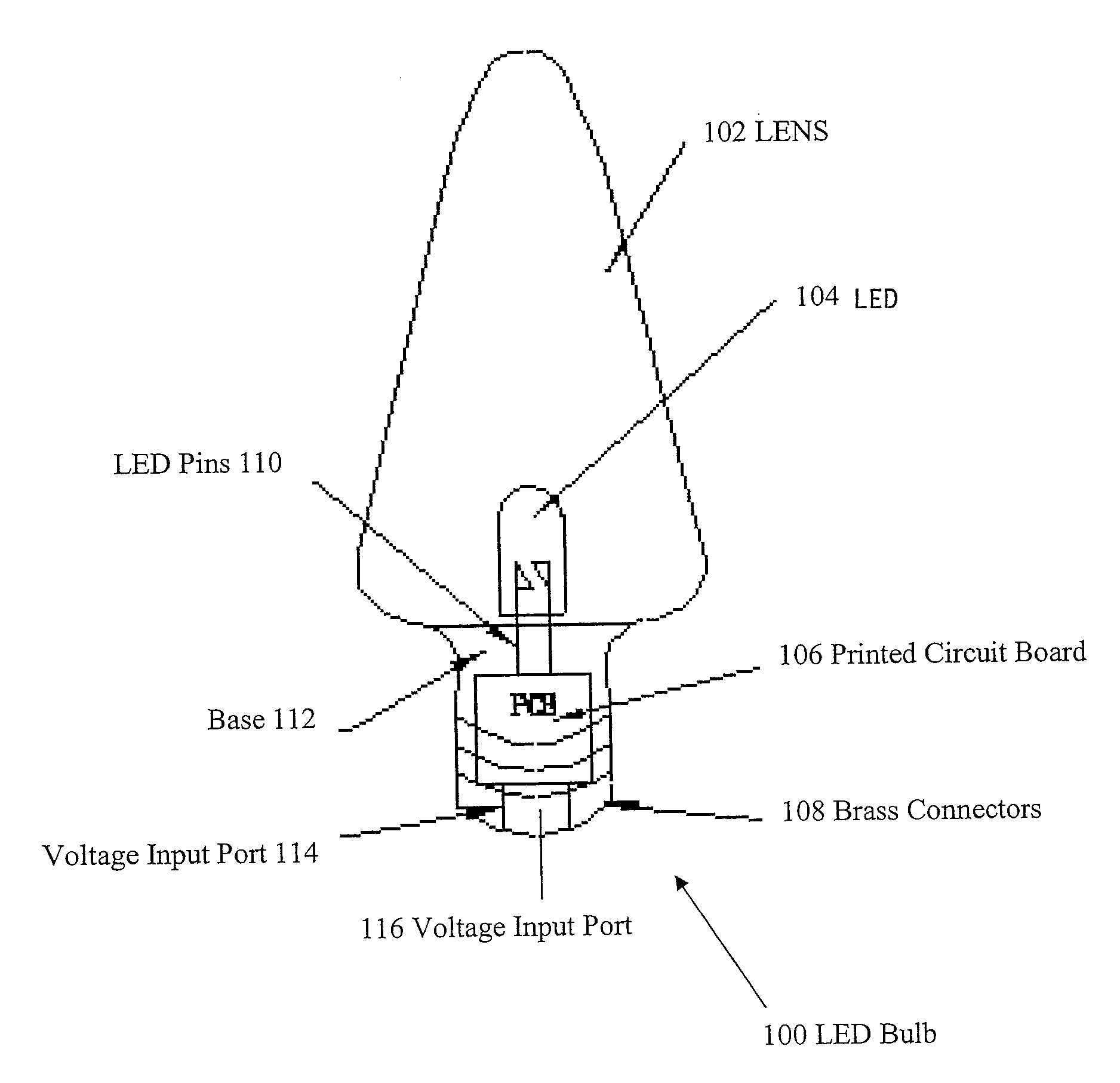 Integrated LED bulb