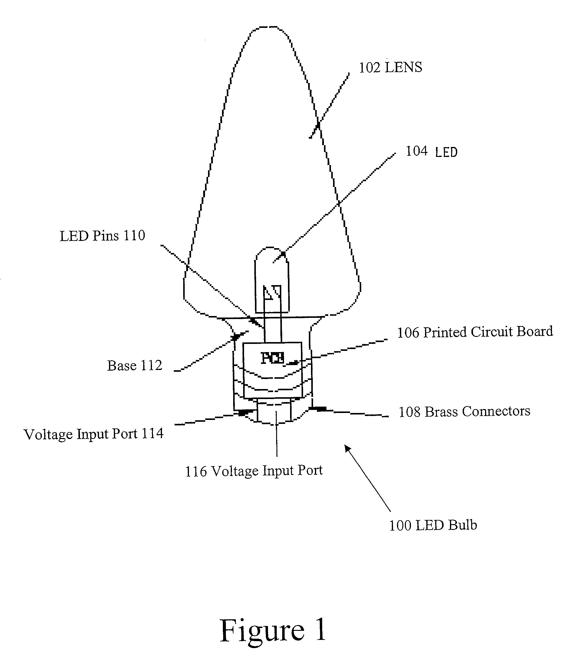 Integrated LED bulb