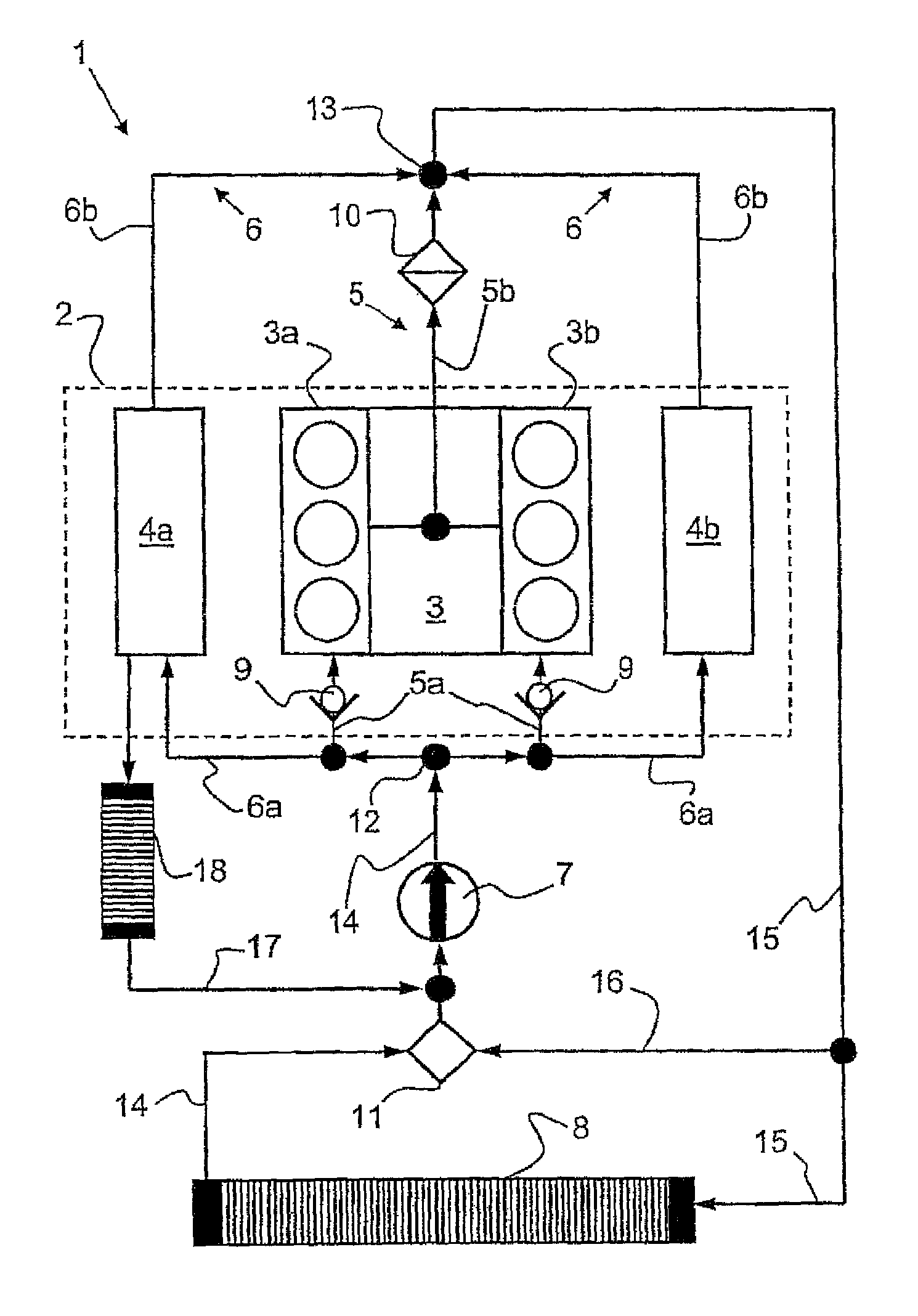 Coolant circuit for an internal combustion engine