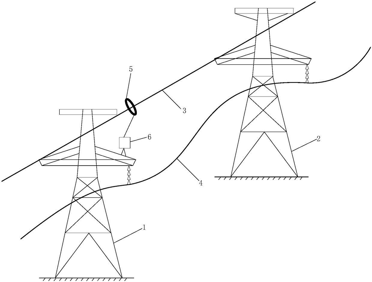 Transmission line galloping monitoring method based on OPGW ground wire induced current