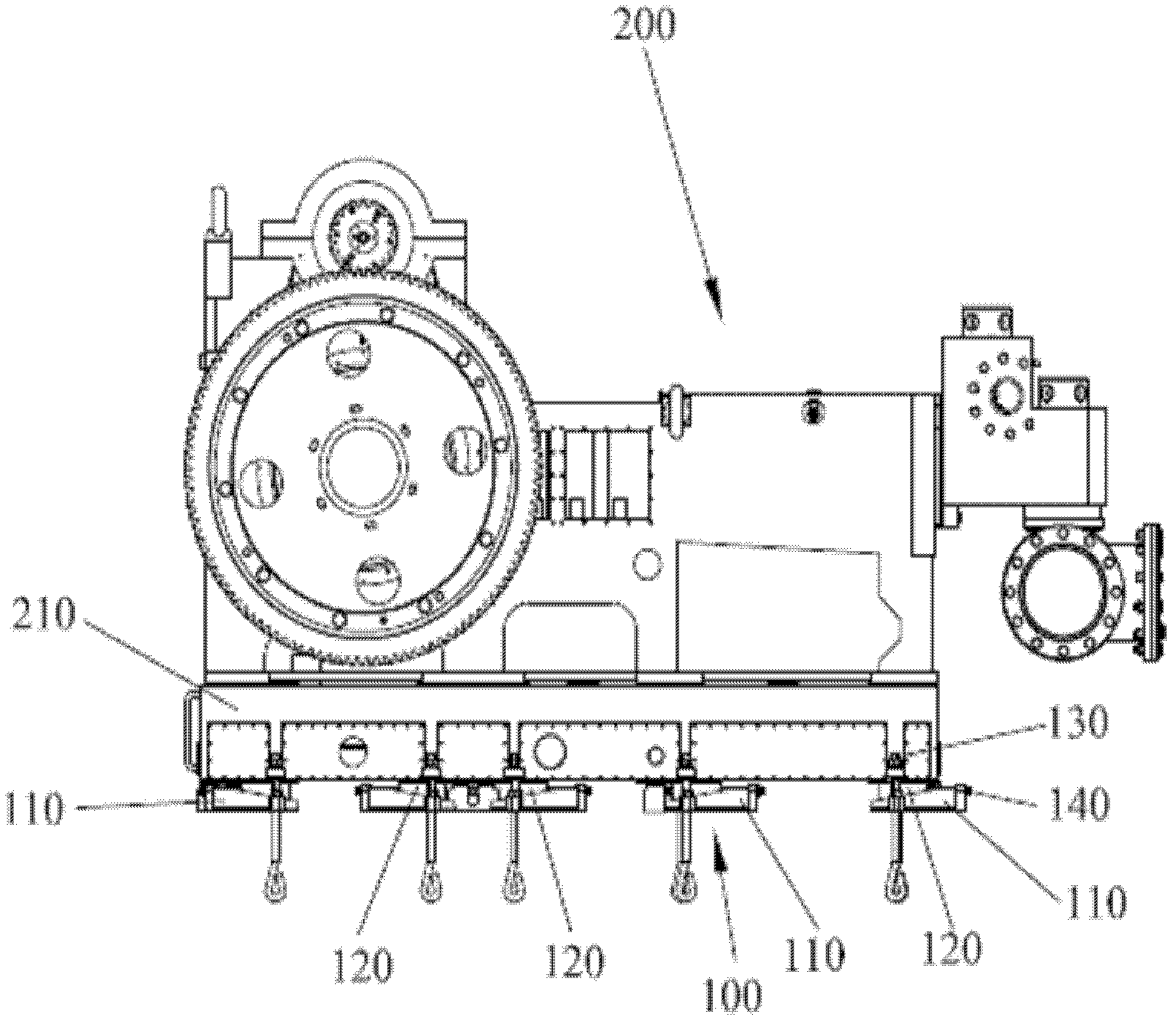 Base support structure for drill pump