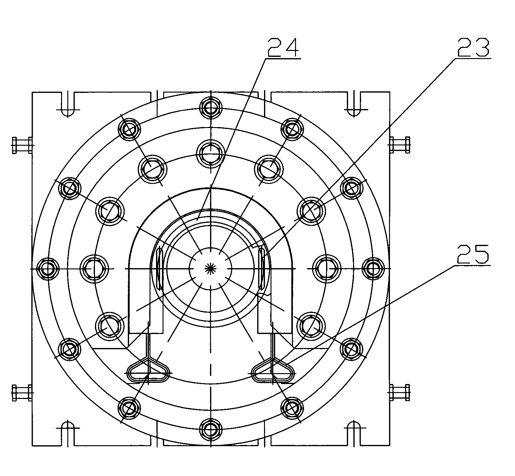 Extrusion die and method for extrusion molding inside and outside reduction blank by same