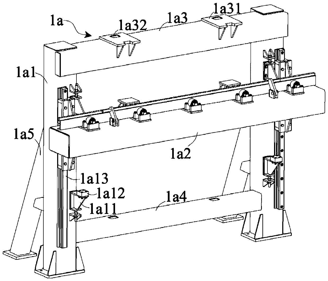 Rebar net cage saddle circulating plate line and preparation technology