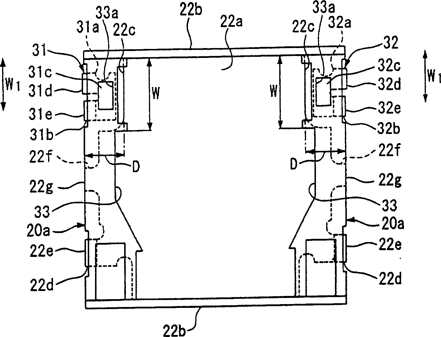 Non reversible circuit element and its used wire frame and manufacturing method, communication device