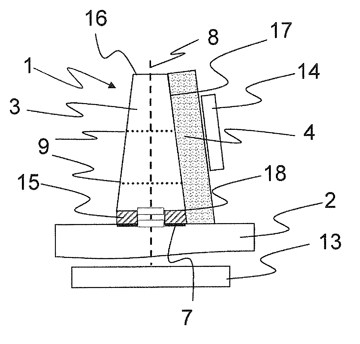 Device for generating electric energy from a heat-conducting material