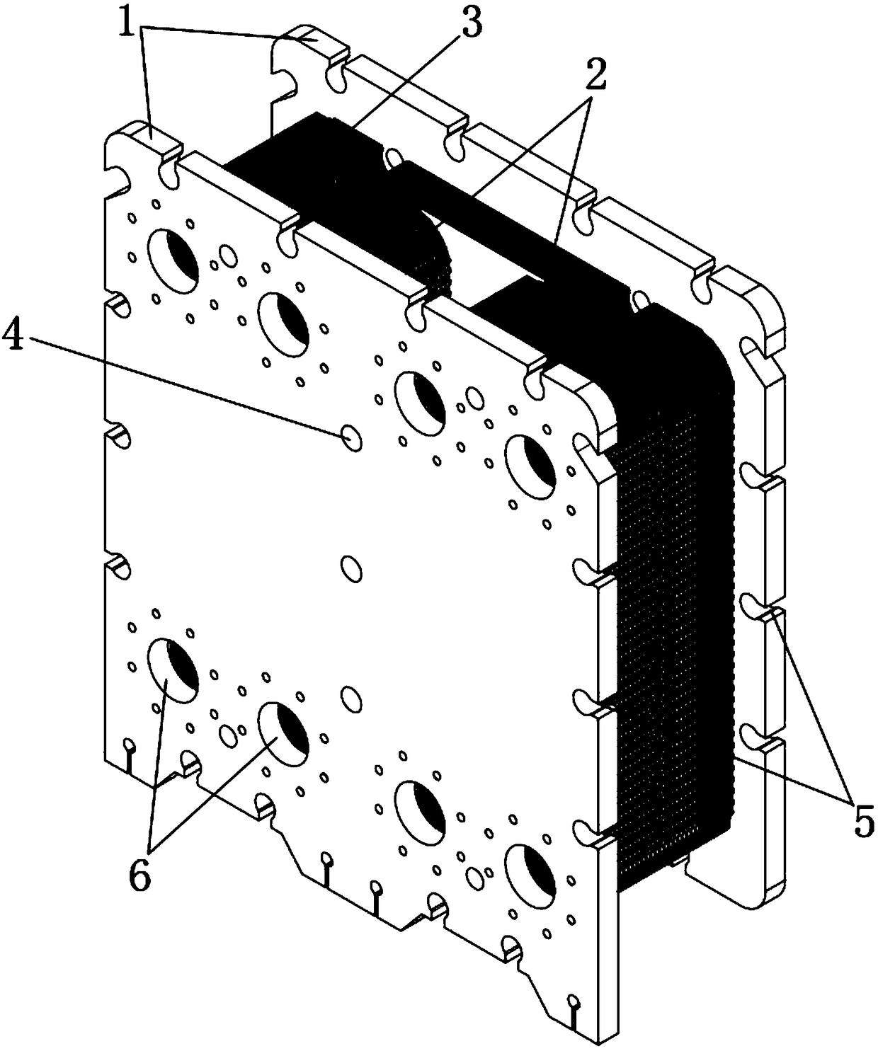 Plate-connected plate heat exchanger